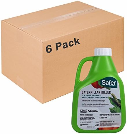 Safer Brand Caterpillar Killer II Concentrate Spray, 16 fl oz | Kills Caterpillars, Gypsy Moth Larvae, Worms & Cabbage Loopers, Organic Pest Control Spray, Outdoor Use in Plants & Gardens