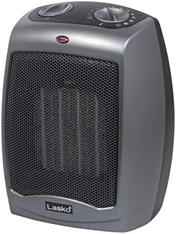 Lasko Portable Indoor Ceramic Space Heater - 9” - 754201 - Dark Gray