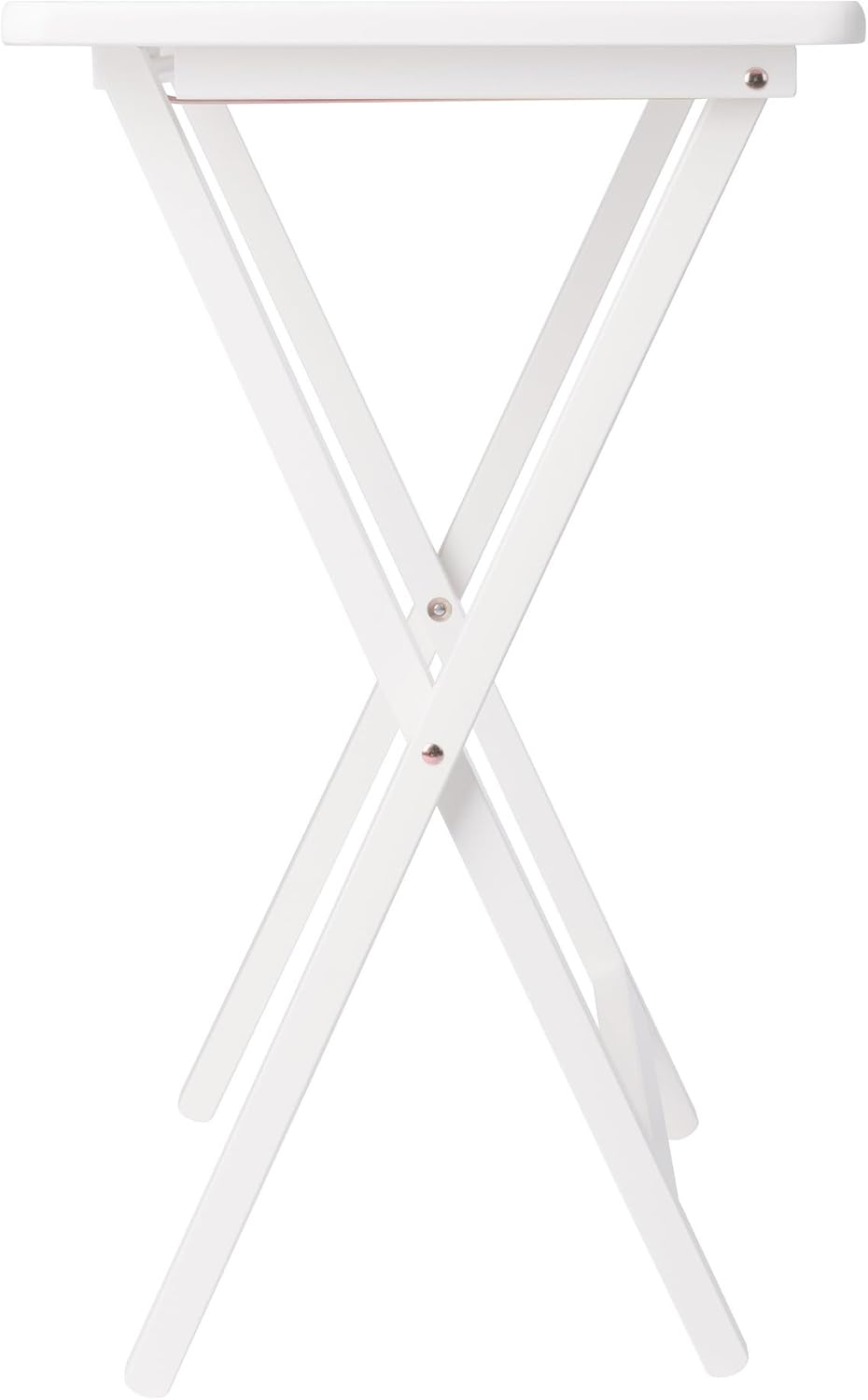 Winsome Alex Set of 2 Foldable Snack Tables, Natural, 26"