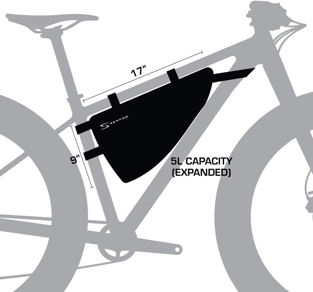 Serfas Ark Expandable Half-Frame Bicycle Bag (Black)