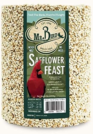 4-Pack of Mr. Bird Safflower Feast Large Wild Bird Seed Cylinder 5 lbs.