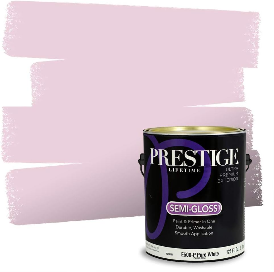 PRESTIGE Paints Exterior Paint and Primer In One, 1-Gallon, Satin, Comparable Match of Sherwin Williams* Grandeur Plum*