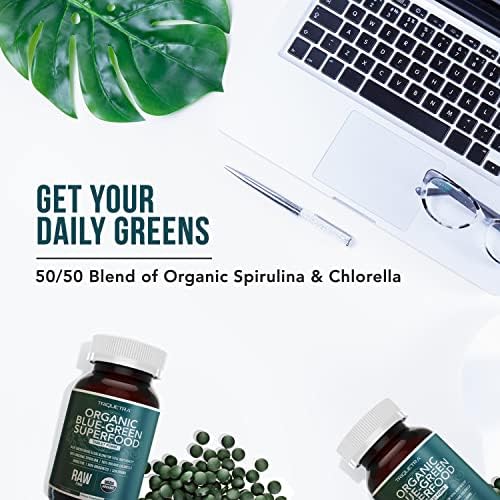 Organic Spirulina & Chlorella Tablets – 4 Organic Certifications, Raw