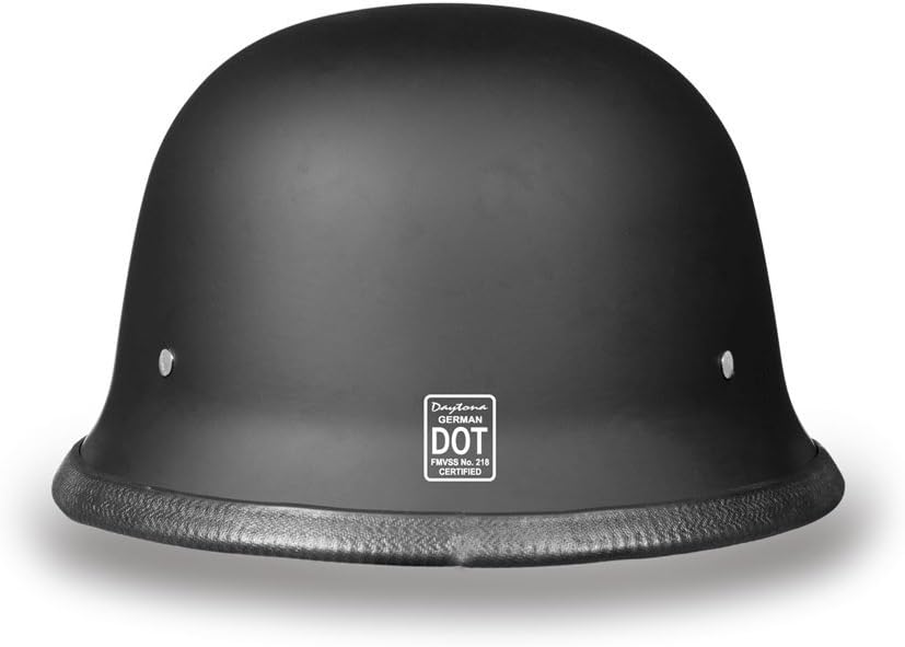 Daytona Half Shell German Motorcycle Helmets, DOT Approved for Superior Safety and Style – Comfortable, Durable, and Perfect for Riders Who Want a Retro Look with Modern Protection Standards
