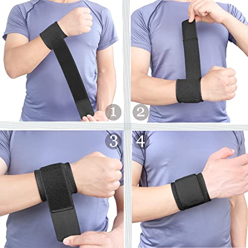 YUNYILAN 2 Pack Wrist Brace Adjustable Wrist Support Wrist Straps for Fitness Weightlifting, Tendonitis, Carpal Tunnel Arthritis