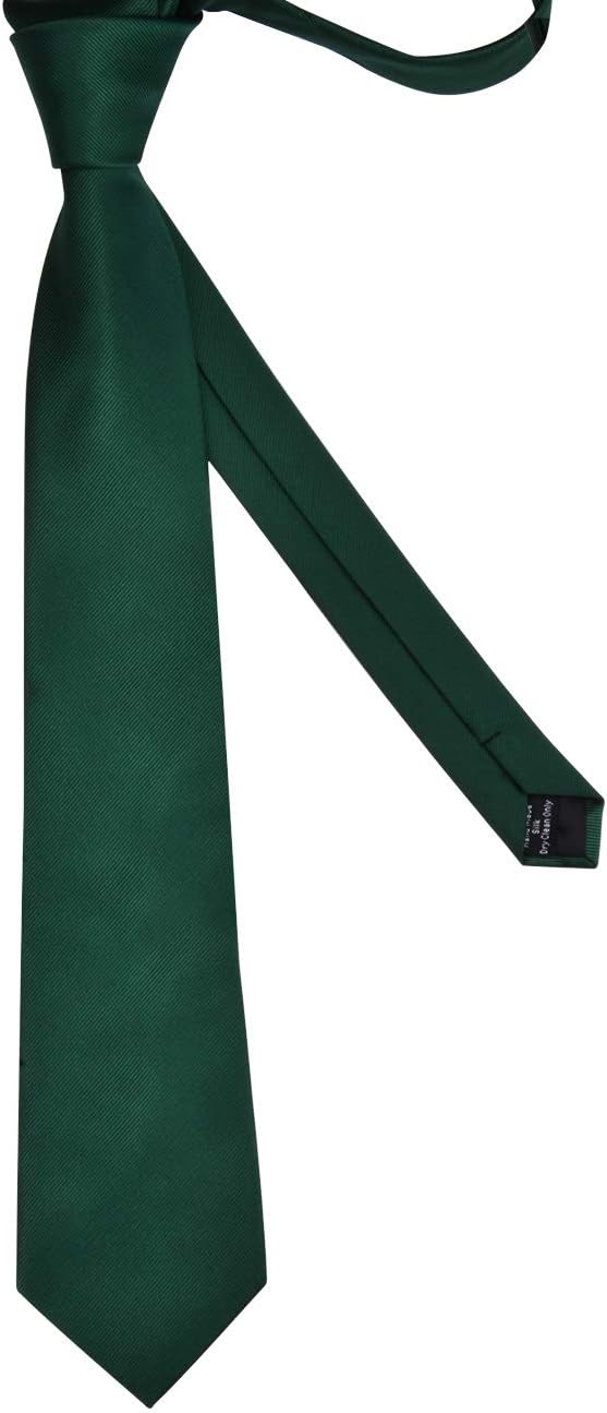 GUSLESON Classic New 3.15"（8cm） Men's Solid Color Necktie Wedding Business Tie + Gift Box