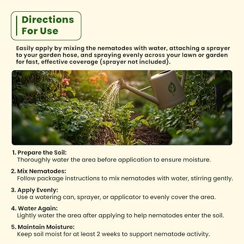 The Environmental Factor Grub Busters Beneficial Nematodes for Lawn & Garden – Natural Treatment for White Grubs, Japanese Beetles, Billbugs, Chafer