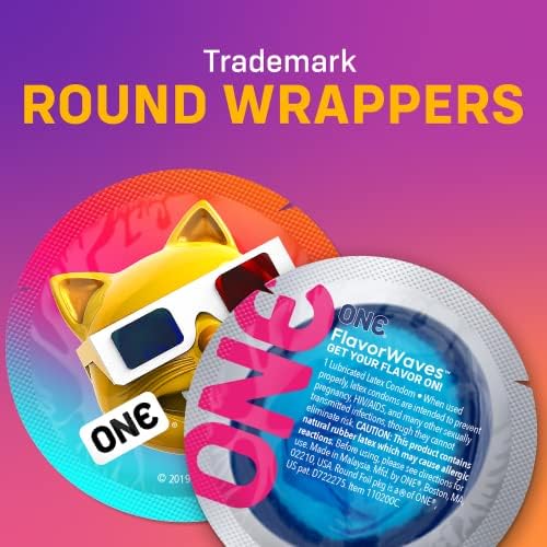 ONE® Condoms Mixed Pleasures™ Variety Pack | Ultra Thin, Glowing, Flavored, and Textured Condoms | 24 Count
