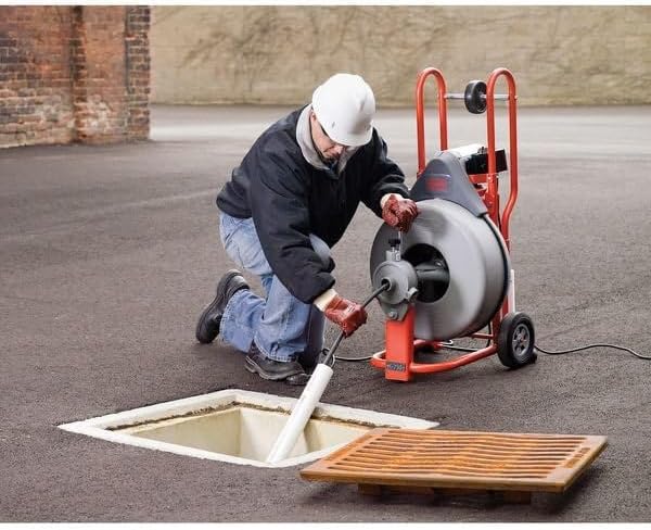 RIDGID 42007 K-750 Drum Machine with C-100 3/4 Inch x 100 Foot Inner Core Cable and AUTOFEED Control