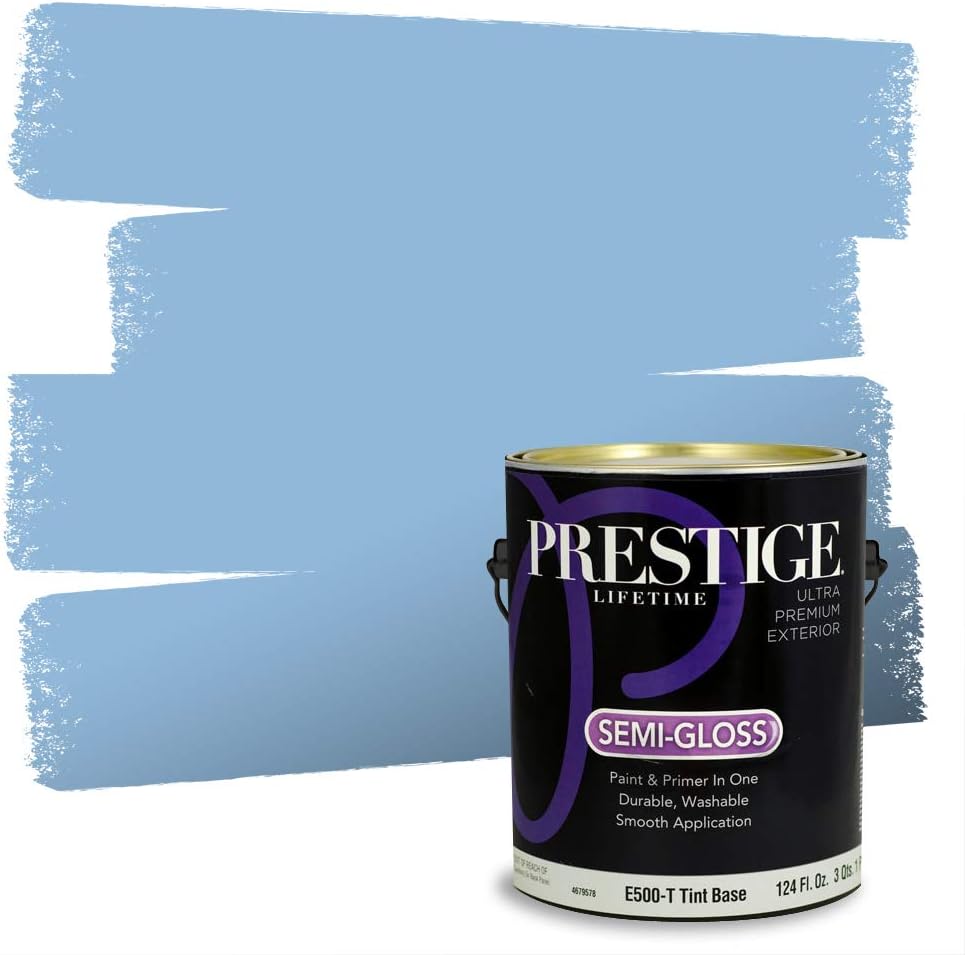 PRESTIGE Paints Exterior Paint and Primer In One, 1-Gallon, Satin, Comparable Match of Sherwin Williams* Blueblood*