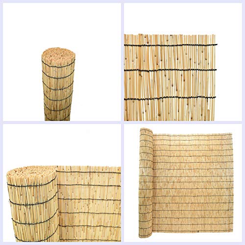 Mininfa Natural Reed Fencing, Eco-Friendly Reed Fence, 6 feet High x 13 feet Long, Reed Screen for Garden, Privacy