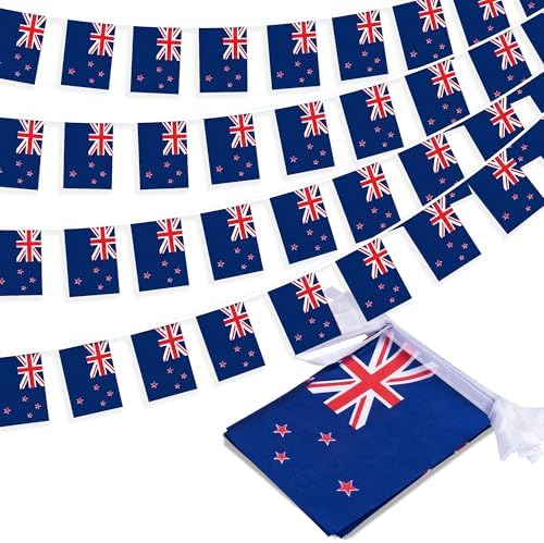 Nicaragua String Flag Pennant Banner, Small Mini Nicaraguan Flags Bunting Banner, National Country Decoration for School, Party, Sports Events, Patriotic Festival, 33 Feet 30 Flags