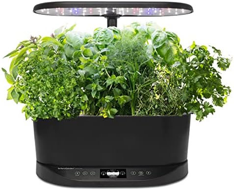 AeroGarden Bounty Basic, Black | Indoor Garden with LED Grow Light