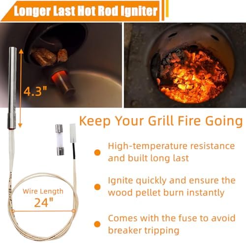 Grill Replacement Parts for Pit Boss 3/5/7 Series Vertical Pellet Smokers | Include Upgrade 2.0RPM Auger Motor, Grill Induction Fan