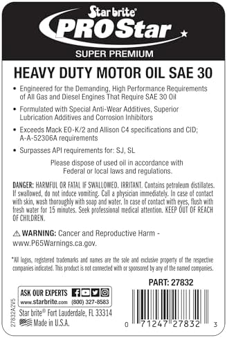 STAR BRITE Pro Star Super Premium Heavy Duty Motor Oil 15W-40