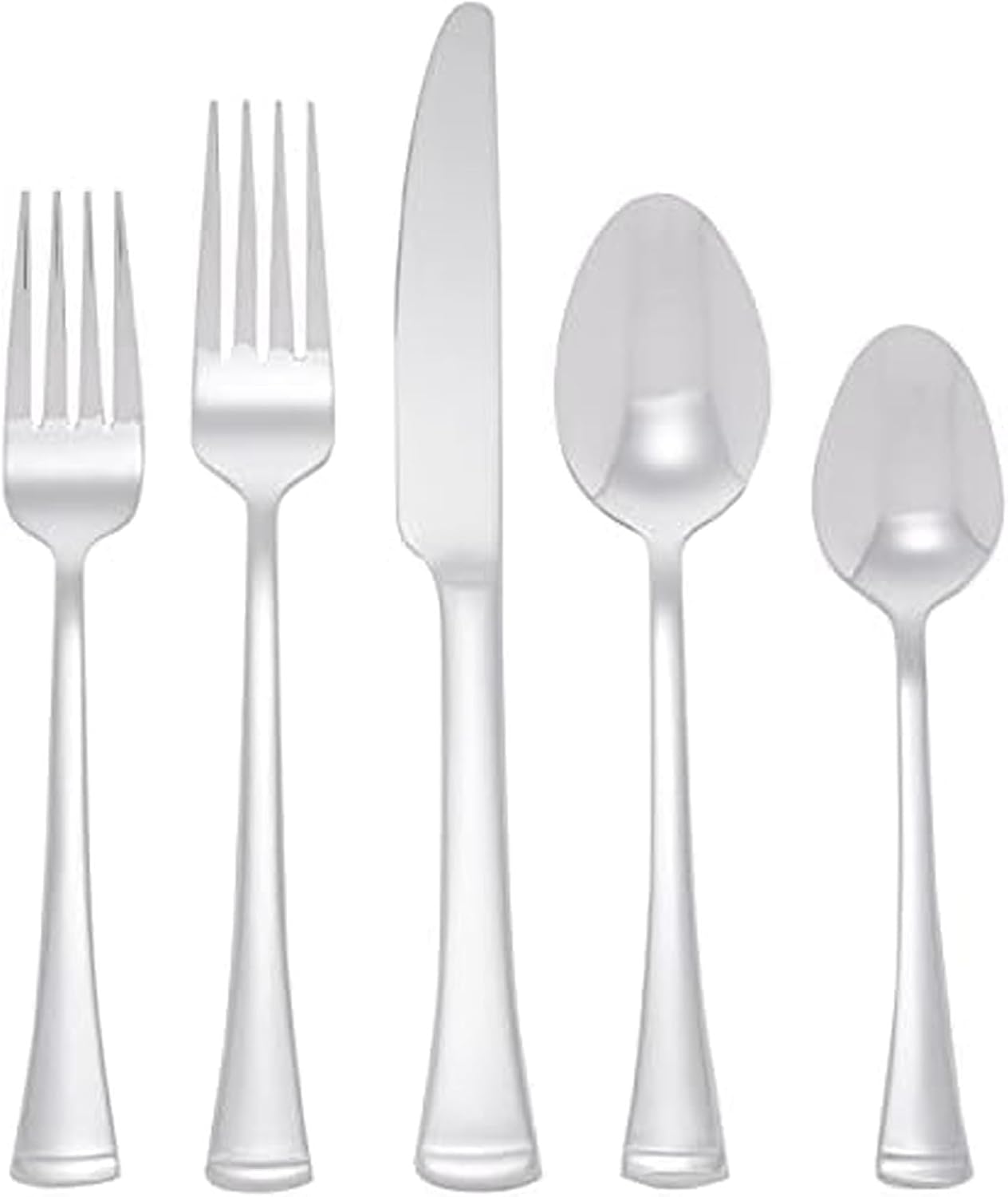 Gourmet Basics by Mikasa Contempo 45-Piece Stainless Steel Flatware Set, Service for 8