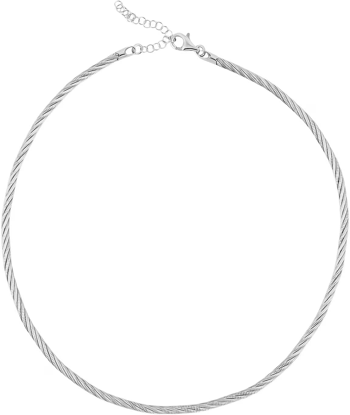 Shop LC Chain Necklace in Rhodium Over Sterling Silver 18.6 Grams 17 Inches