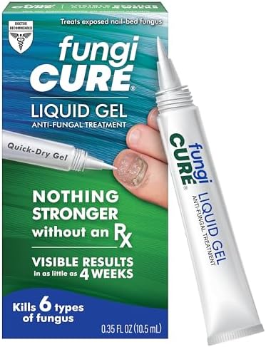 FUNGICURE Medicated Liquid Gel - Maximum Strength 0.35 Fluid Ounce | Cures fungal infections & kills 6 types of fungus. Clinically proven