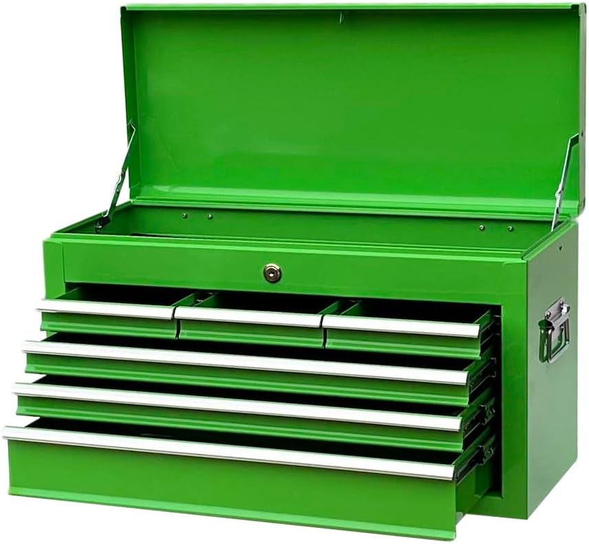 Workington Portable Metal Tool Chest with 6 Drawers, 24" 6-Drawer Tool Chest Cabinet with Ball Bearing Drawer Slides