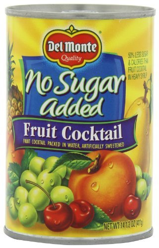 Del Monte Fruit Cocktail Packed in Water, Artificially Sweetened No Sugar Added, 14.5-Ounce (Pack of 6) by Del Monte