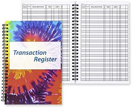Side Spiral Bound Tie Dye Checkbook/Transaction Register
