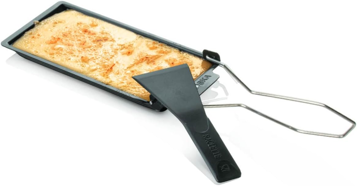 BOSKA Stainless Steel Cheese Barbeclette, Raclette Pan with Spatula | For Cooking, Baking, Grilling, Wedding Registry Items, Small Kitchen Appliances