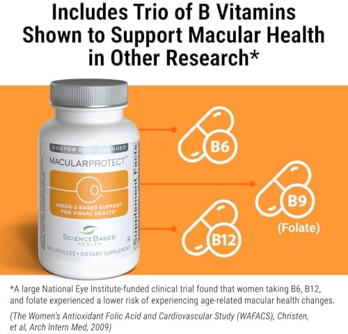 ScienceBased Health MacularProtect AREDS 2 Formula – Eye Health Vitamin & Mineral Supplement with Lutein