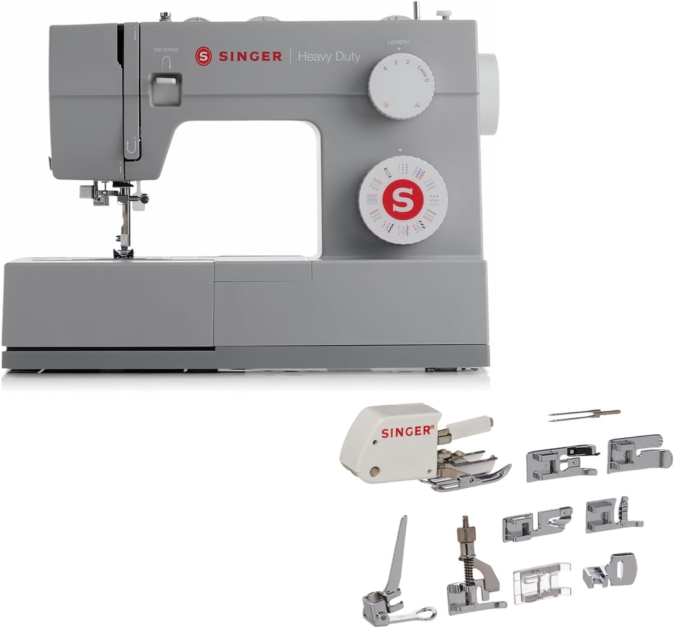 SINGER | Heavy Duty 4432 Sewing Machine with Heavy Duty Extension Table
