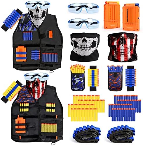 Taiker Compatible with Nerf Vest Kit, 2 Pack Tactical Vest | for Nerf Gun, N-Strike Elite Jacket for Boys, Girls