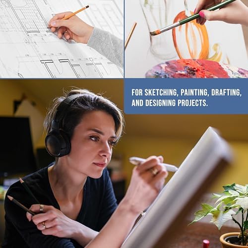 U.S. Art Supply X-Large 26" x 21" Wooden Drawing Board, Adjustable Table Top Easel for Painting and Drawing - Drafting Board with T-Square