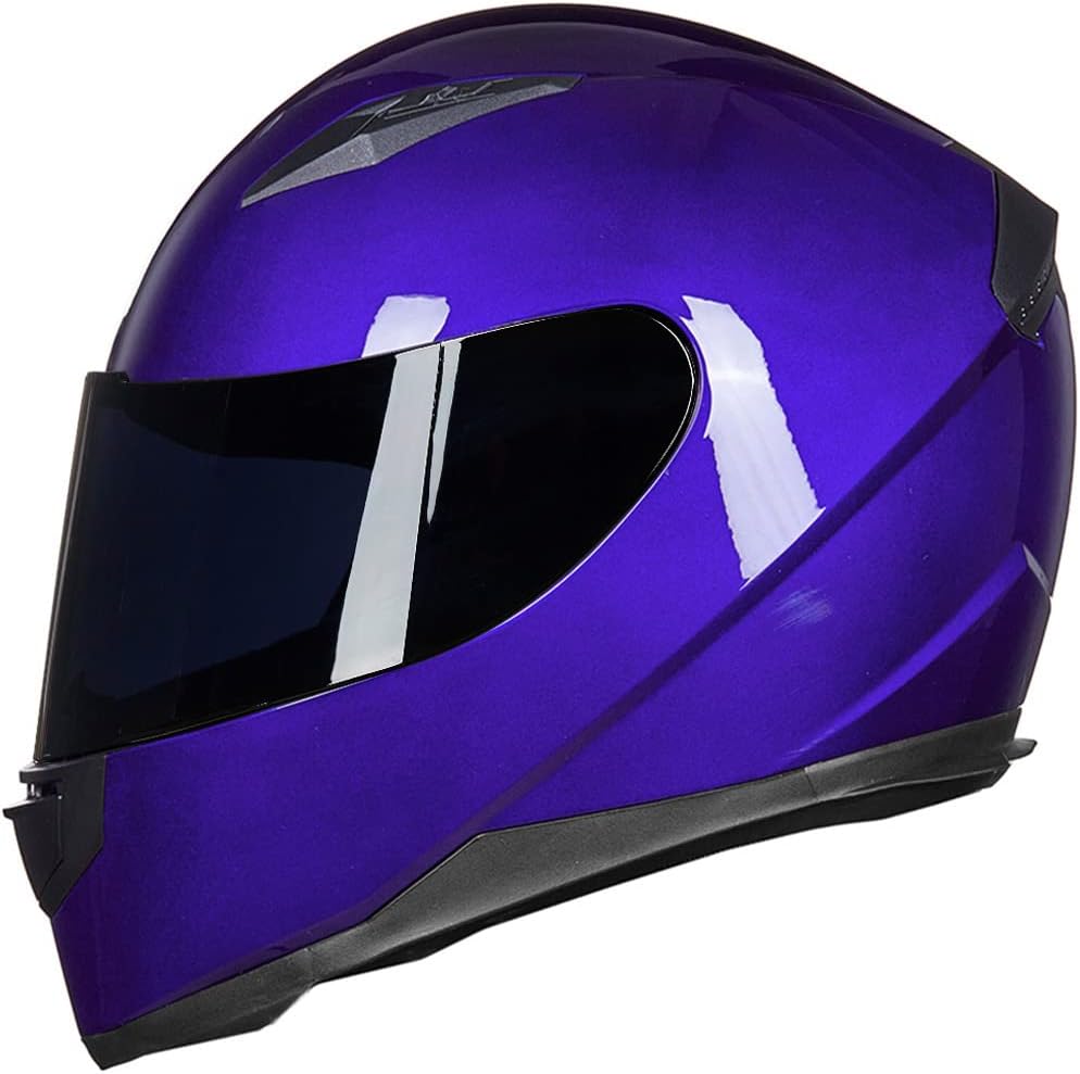 ILM Full Face Motorcycle Street Bike Helmet with Removable Winter Neck Scarf + 2 Visors DOT Model ILM-313