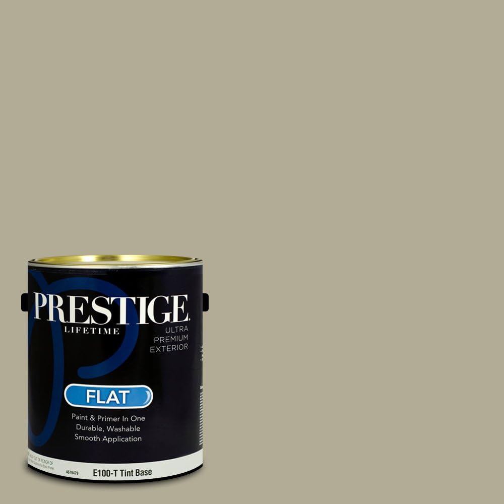 PRESTIGE Paints Exterior Paint and Primer In One, 1-Gallon, Satin, Comparable Match of Sherwin Williams* Ripe Olive*