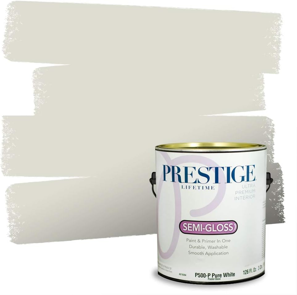 PRESTIGE Paints Exterior Paint and Primer In One, 1-Gallon, Satin, Comparable Match of Sherwin Williams* Ripe Olive*