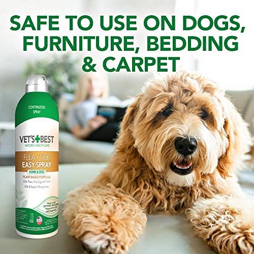 Vet's Best Flea & Tick, Mosquito, Yard & Kennel Spray for Dogs, 32 oz | Plant-Based Yard Treatment, Kills Fleas, Ticks & Mosquitoes, Ready-to-Use Hose Attachment, Safe for Plants, Made in USA