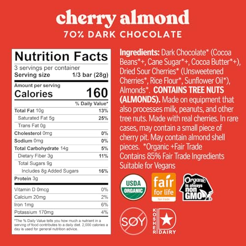 Theo Mint Organic Dark Chocolate Bar, 70% Cacao, 1 Bar | Vegan, Fair Trade