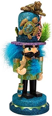 Kurt Adler Hollywood Nutcracker with Sea Turtle Hat, 11-Inch