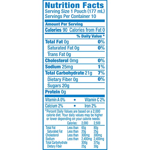 Capri Sun 100% Juice from Concentrate, 10 Pouches Apple Juice, 6 fl oz | for School Lunches and On-the-Go Hydration, All Natural Ingredients, No Artificial Colors, Flavors Or Preservatives