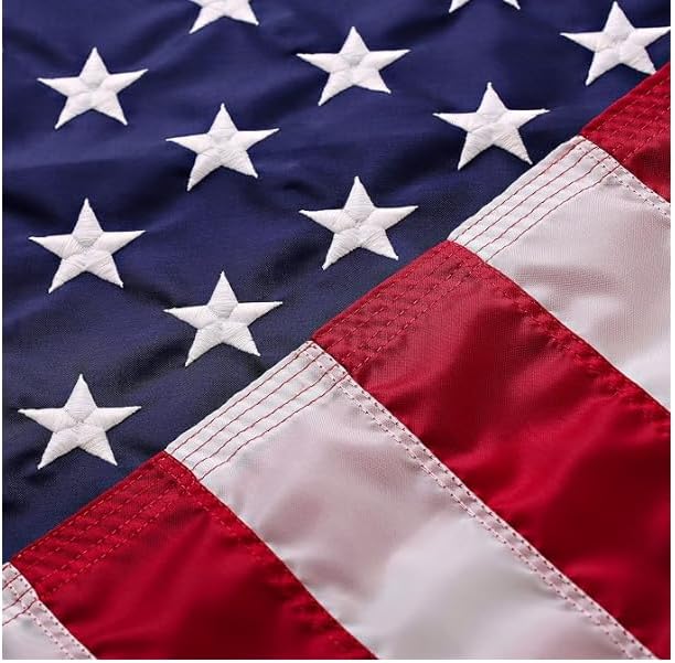 American Flag Made in USA | American Flags for Outside 3X5 | Premium US Flag 3X5 Heavy Duty Outdoor with Embroidered Stars and Sewn Stripes.