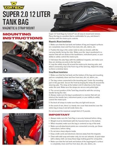 cortech Super 2.0 12L Motorcycle Tank Bag
