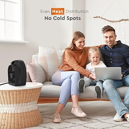 Comfort Zone Indoor Space Heater with Adjustable Thermostat, Fan Forced, Electric, Overheat Protection, Safety Tip-Over Switch, Energy Efficient