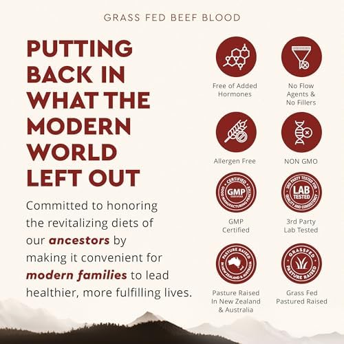 Ancestral Supplements Blood Health Supplement, Organ Formula, 500mg, 180 Ct