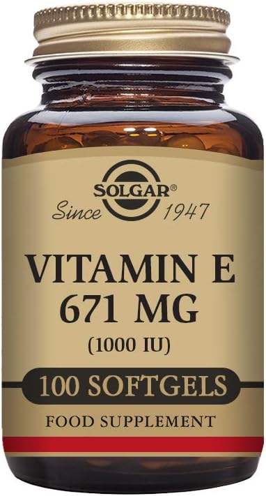 Solgar Vitamin E 670 mg (1000 IU), 100 Mixed Soft Gels - Non GMO | Suitable for Vegetarians, Gluten Free
