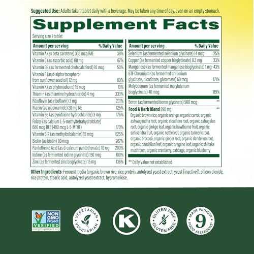 MegaFood One Daily Multivitamin for Men 40+ with 21 Nutrients, 90 Tablets | Immune Support, Heart, Muscle & Prostate Health, Methylated B12, Methylfolate, Vitamin D3, C & Zinc, Vegetarian, 90 Servings