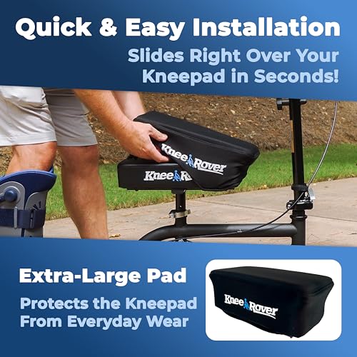 KneeRover Memory Pad Knee Scooter Pad Cover Cushion Accessory | Removable Cover, Comfortable Memory Foam Cushion Insert, Fits Most KneeRover Models