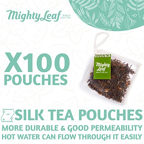 Mighty Leaf Green Tea Tropical – 100 Count Whole Leaf Green Tea Bags – Pyramid Sachets with Pineapple, Tropical Fruit & Floral Flavors – Antioxidant-Rich, Lightly Caffeinated