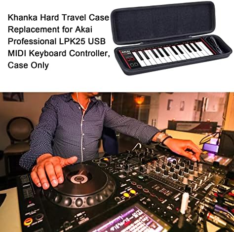 khanka Hard Carrying Case Replacement for AKAI Professional LPK25 - USB MIDI Keyboard Controller, Case Only
