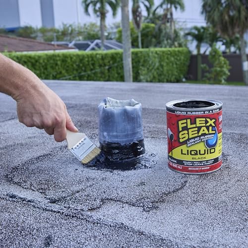 Flex Seal Liquid, Rubber Coating Sealant, Waterproof, Flexible, Breathable, and UV Resistant, Roof Repair, Basements, RV, Campers, Trailers, Marine