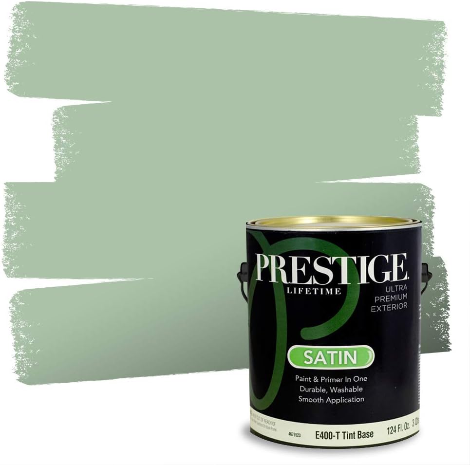 PRESTIGE Paints Exterior Paint and Primer In One, 1-Gallon, Semi-Gloss, Comparable Match of Sherwin Williams* Shamrock*