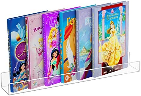 NIUBEE 24”Acrylic Floating Bookshelves for Kids Wall Shelves 2 Packs | Premium Acrylic 50% Thicker with Screwdriver Clear Bathroom Extra-Large Storage Shelves Display Organizer