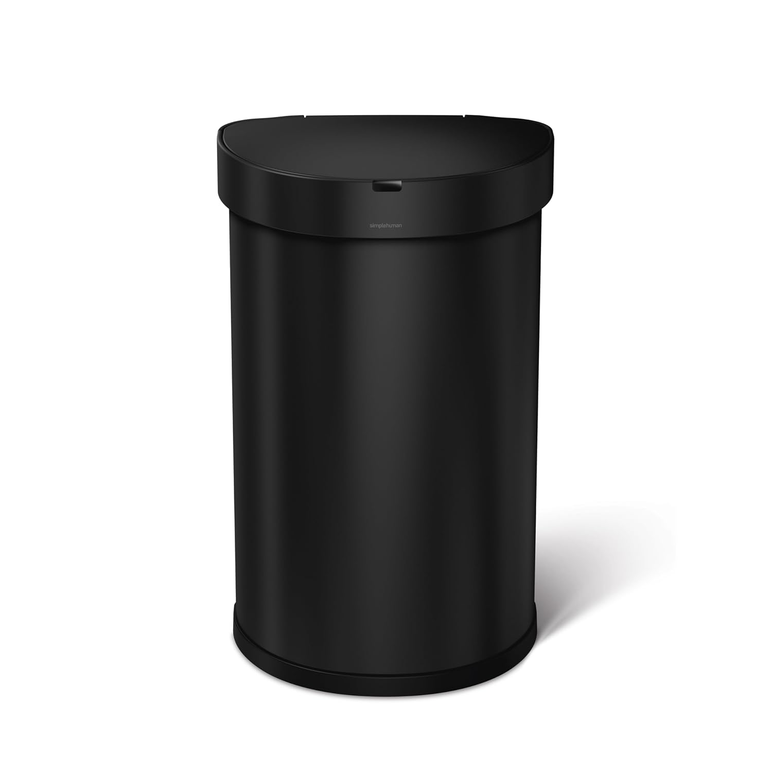 simplehuman 45 Liter / 12 Gallon Semi-Round Automatic Sensor Trash Can, Brushed Stainless Steel
